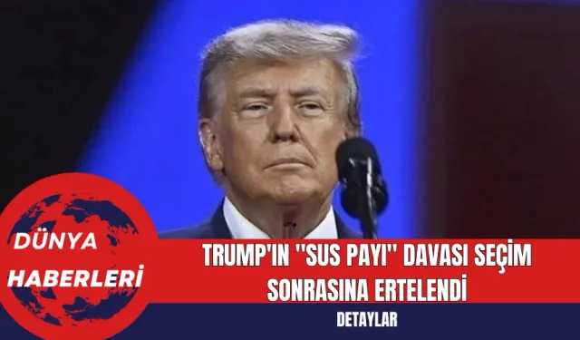 Trump'ın "Sus Payı" Davası Seçim Sonrasına Ertelendi