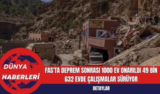 Fas'ta Deprem Sonrası 1000 Ev Onarıldı 49 Bin 632 Evde Çalışmalar Sürüyor