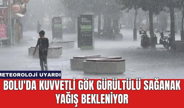 Bolu'da KuvvetliGök Gürültülü Sağanak Yağış Bekleniyor