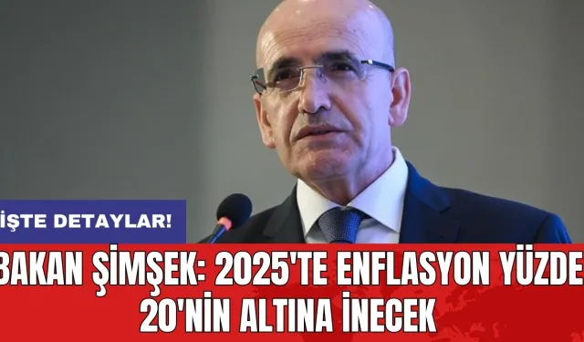 Bakan Şimşek: 2025'te enflasyon yüzde 20'nin altına inecek