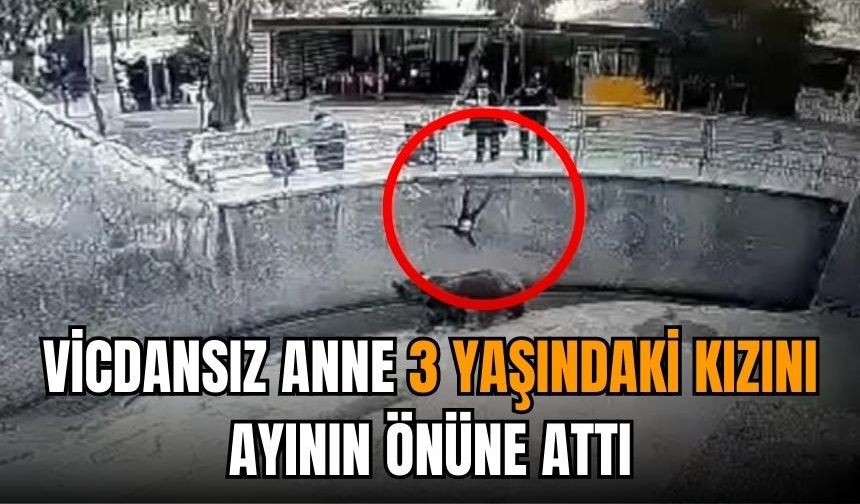 3 YAŞINDAKİ KIZINI AYI KAFESİNE ATTI