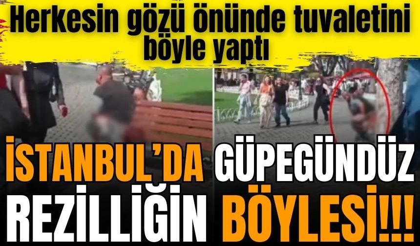 İstanbul'da rezillik! Herkesin içinde tuvaletini yaptı
