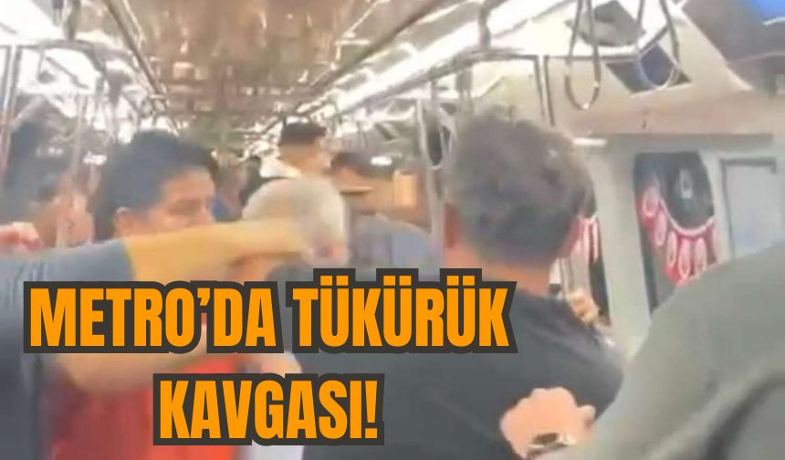 Metro'da tükürük tartışması kavgayla bitti!