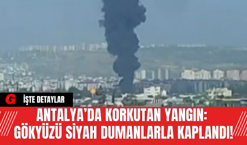 Antalya’da Korkutan Yangın: Gökyüzü Siyah Dumanlarla Kaplandı!