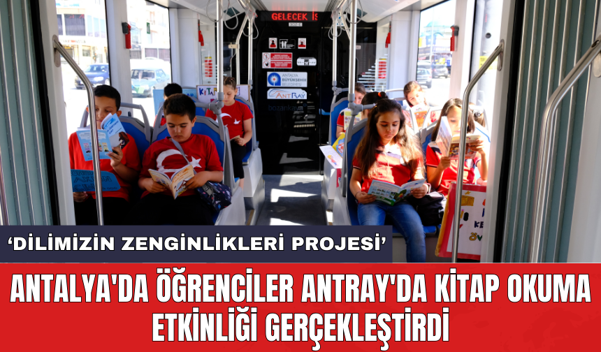 Antalya'da öğrenciler Antray'da kitap okuma etkinliği gerçekleştirdi