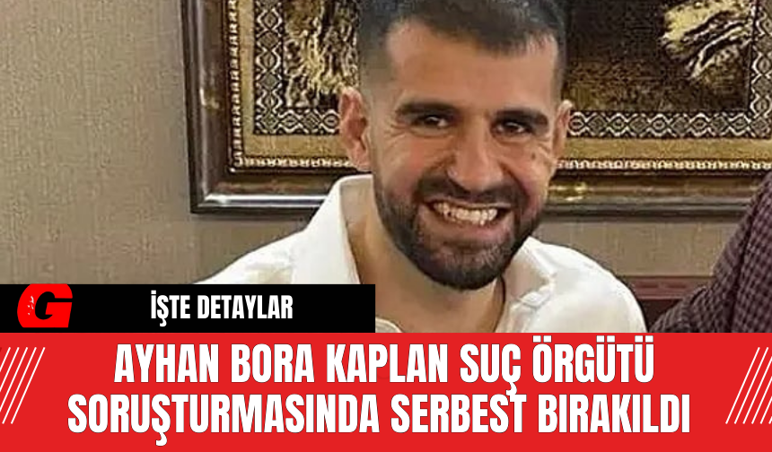 Ayhan Bora Kaplan Suç Örgütü Soruşturmasında Serbest Bırakıldı