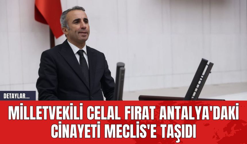 Milletvekili Celal Fırat Antalya'daki Cinayeti Meclis'e Taşıdı