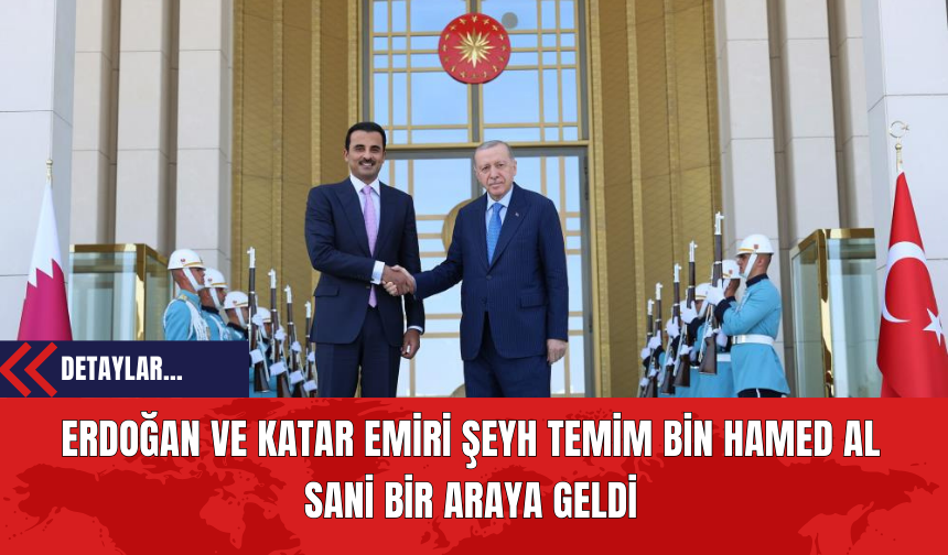 Erdoğan ve Katar Emiri Şeyh Temim Bin Hamed Al Sani Bir Araya Geldi