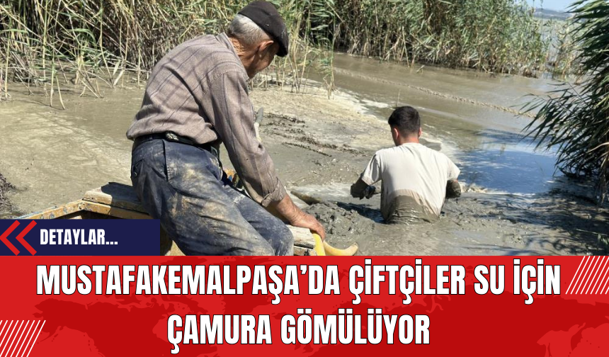 Mustafakemalpaşa’da Çiftçiler Su İçin Çamura Gömülüyor