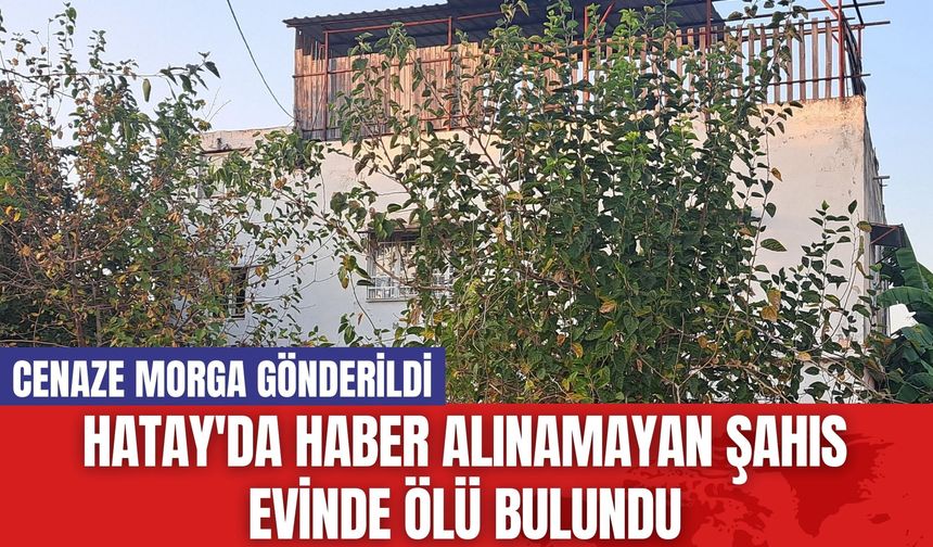 Hatay'da Haber Alınamayan Şahıs Evinde Ölü Bulundu