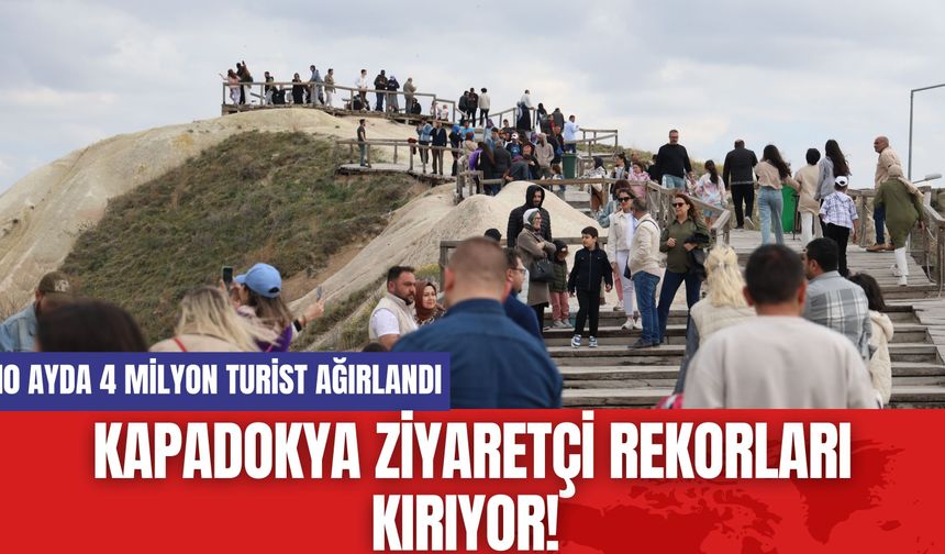 Kapadokya Ziyaretçi Rekorları Kırıyor! 10 Ayda 4 Milyon Turist Ağırlandı