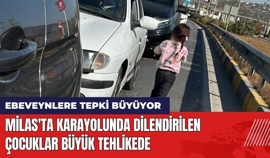 Milas'ta Karayolunda Dilendirilen Çocuklar Büyük Tehlikede