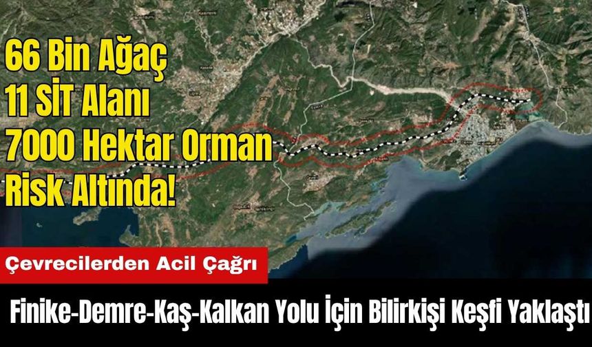 Finike-Demre-Kaş-Kalkan Yolu İçin Bilirkişi Keşfi Yaklaştı! Çevrecilerden Acil Çağrı