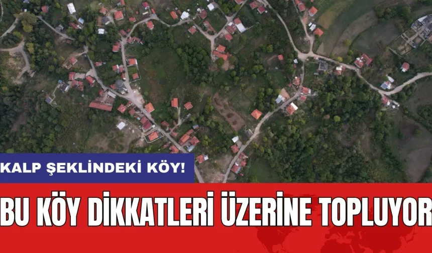 Kalp şeklindeki köy! Bu köy dikkatleri üzerine topluyor