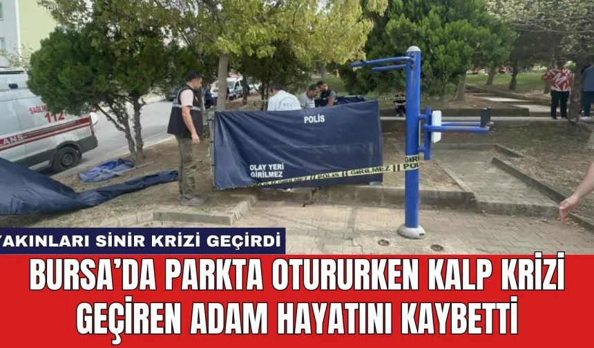 Bursa’da Parkta Otururken Kalp Krizi Geçiren Adam Hayatını Kaybetti