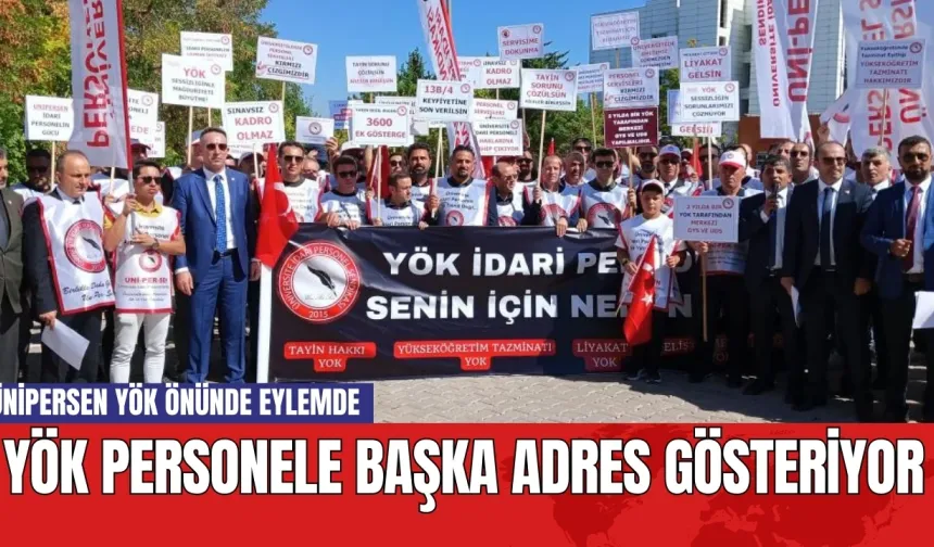 ÜNİPERDEN'den YÖK önünde eylem! Tayin hakkı engellenemez